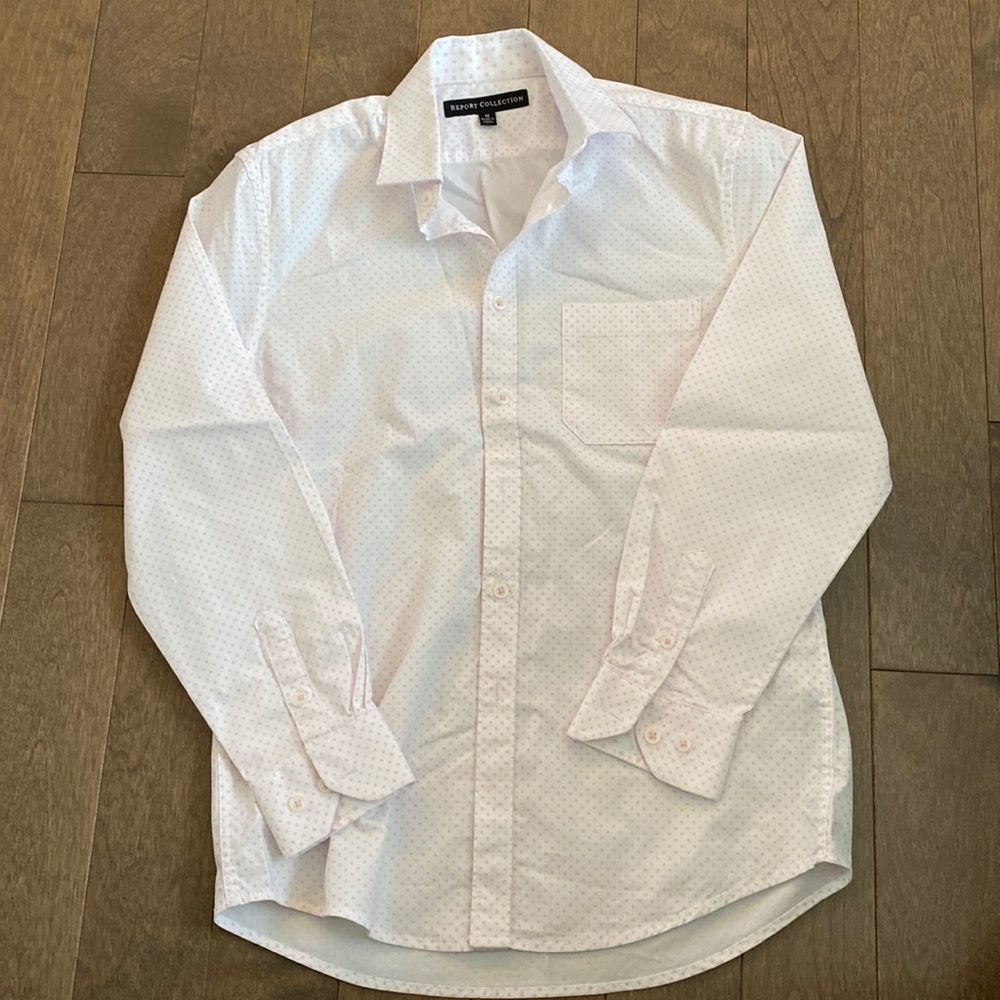 Poka dots button down shirt